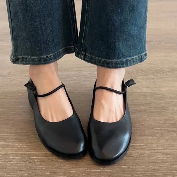 

Women Ballet Flats Shoes Outdoor Pu Leather Mary Jane Shoes Comfortable Loafers Woman Shallow Dress Flat Shoes Zapatos De Mujer