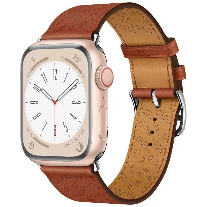 Leather Strap for Apple Watch 46mm 5mm 41mm 44mm 40mm 42mm 38mm 49mm 44 mm Belt for iWatch Series Ultra 10 9 8 7 6 5 4 3 SE Band