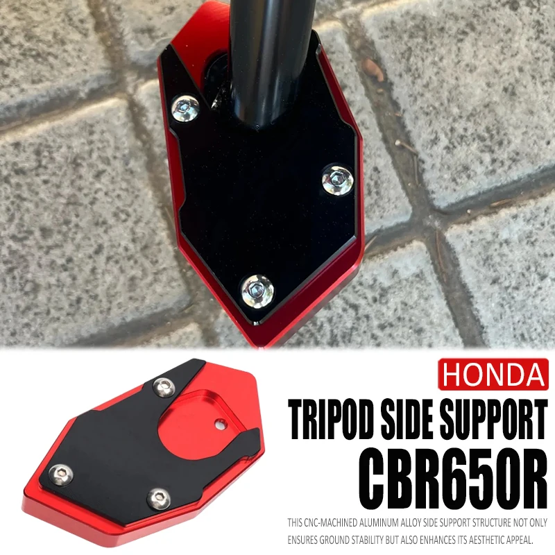 

For Honda CBR650R CBR 650R cbr650r 2019-2025 Motorcycle CNC Kickstand Foot Side Stand Extension Pad Support Plate Enlarge Stand