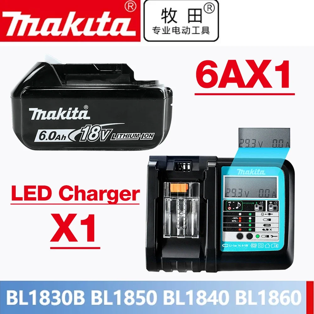 

Original Makita 18V Battery 6Ah Makita 18v Power Tools Replacement Accessories BL1860 BL1850 Li-ion Rechargeable batteries Pack