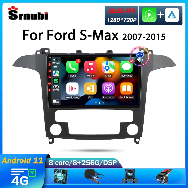 

Srnubi Android 11 2Din автомобильное радио для Ford S Max S-MAX 2007 - 2015 навигация мультимедийный плеер DSP GPS Carplay Авторадио Стерео