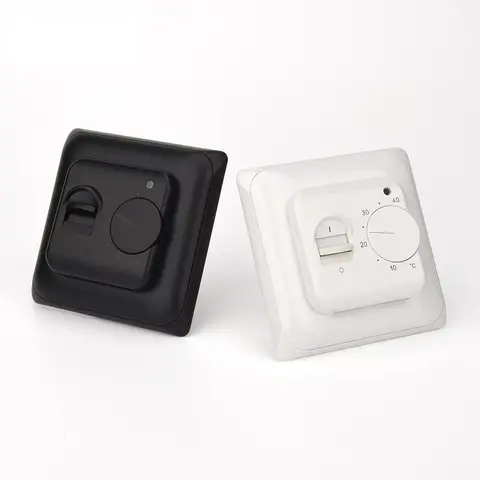 Mechanischer Thermostat, Fernbedienung, Fußbodenheizung, Regler, Temperaturregler, externer NTC-Sensorsonde, 16 A, M5, Schwarz, RTC70