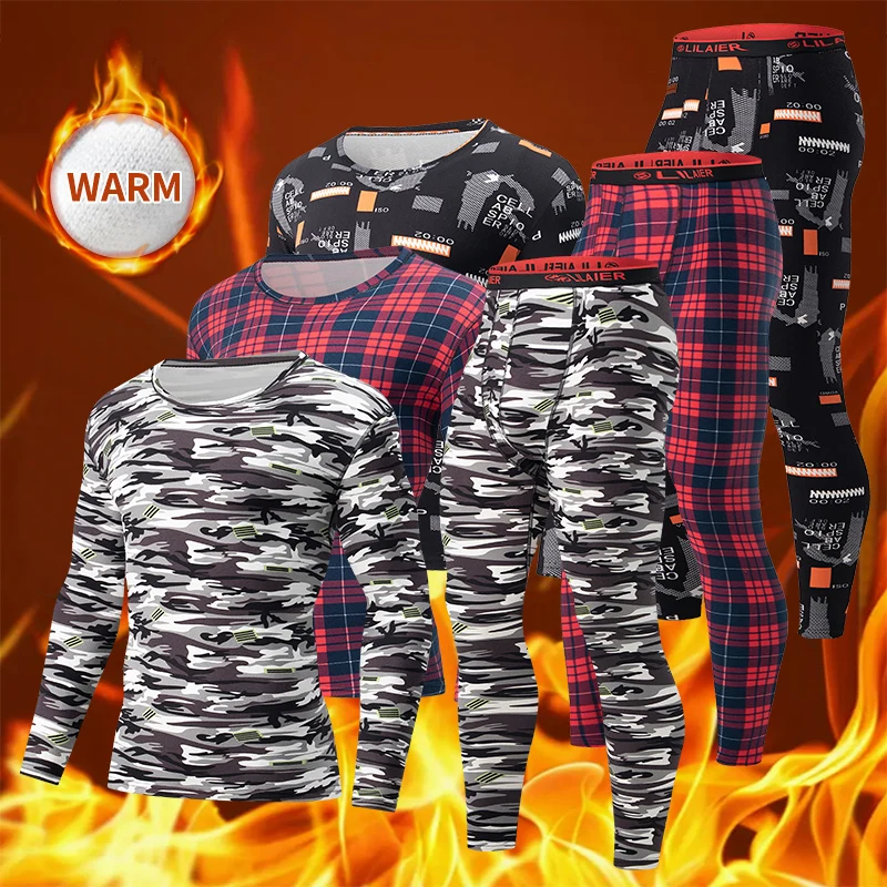 2-pcs Autumn/Winter Men's Casual Fashion Full Print Camouflage Set Comfortable and Versatile Large Youth Home Clothing Base Set