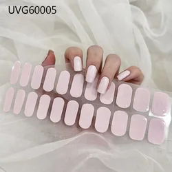 22 Strips Aurora Semi Cured Gel Nail Strip Sticker  Glitter Nail Gel Polish Wraps Full Cover Nail Decals UV/LED Lamp Need