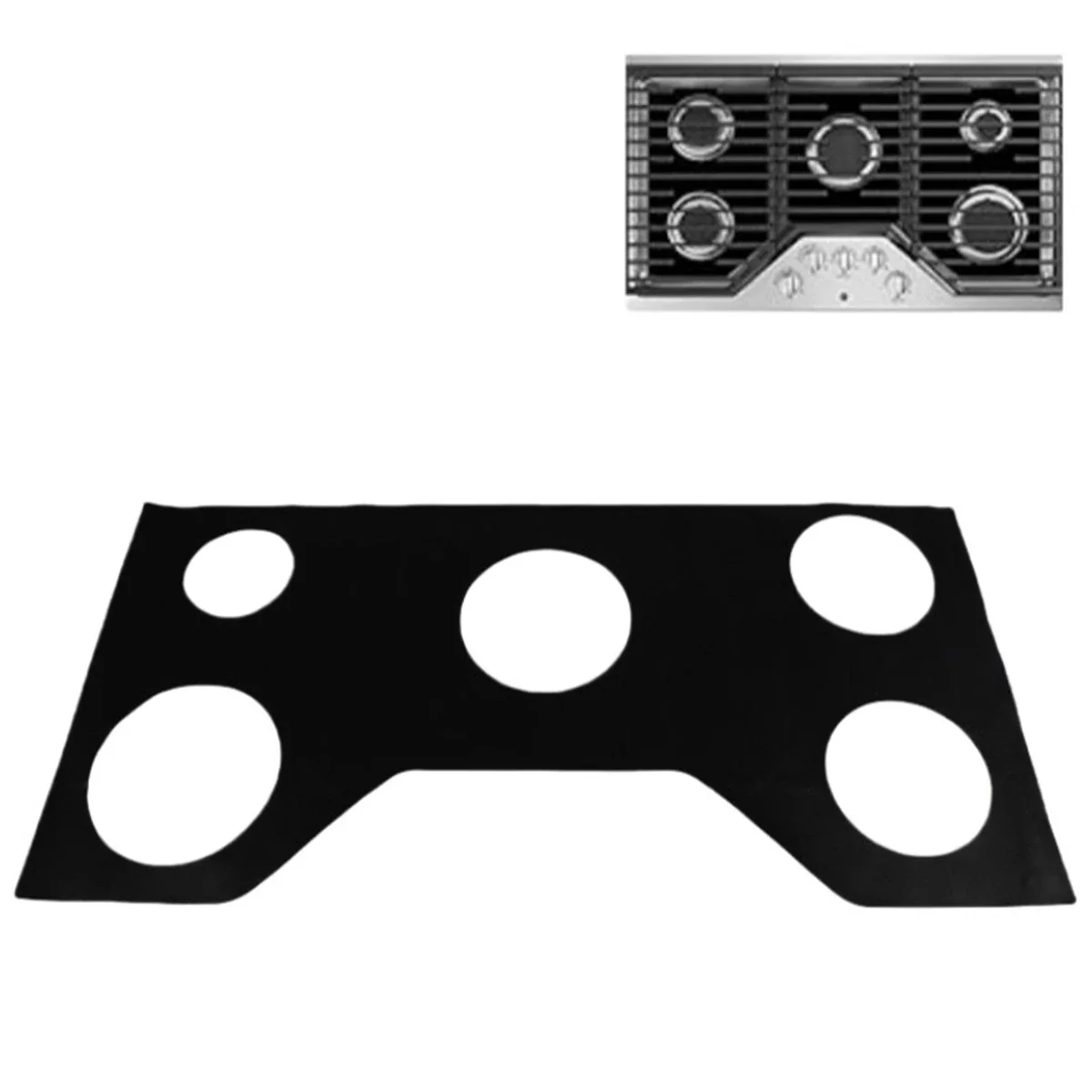 Nonstick Silicone Stove Protector Mat for GE 36 Inch Gas Range Heat Resistant Cover to Prevent Burn and Stain Damage