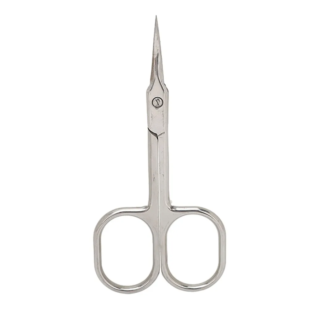 Stainless Steel Cuticle Scissors Silvery Arc Shaped Nail Cuticle Trimmer Curved Blade Multipurpose Dead Skin Remover Pedicure