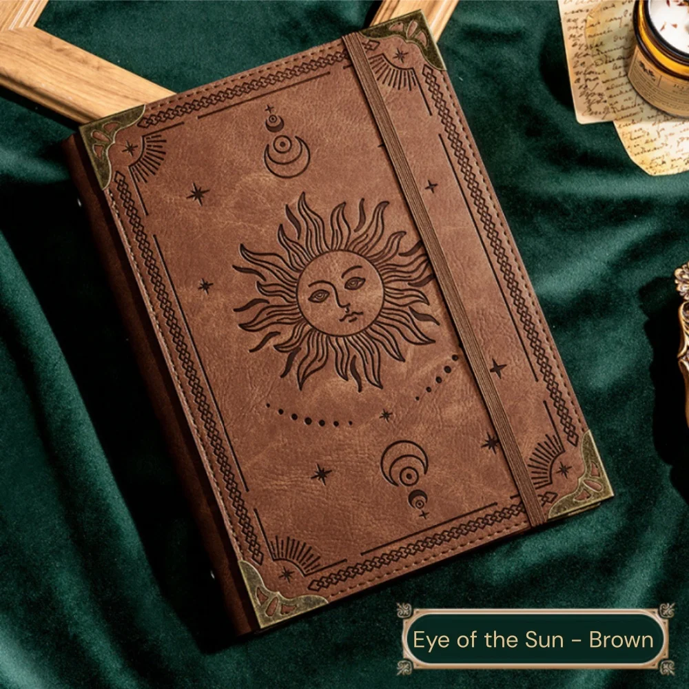 Vintage Leather Journal for Women & Men, Handmade Embossed Tree of Life Travel Notebook, Refillable Writing Diary, Gift Idea