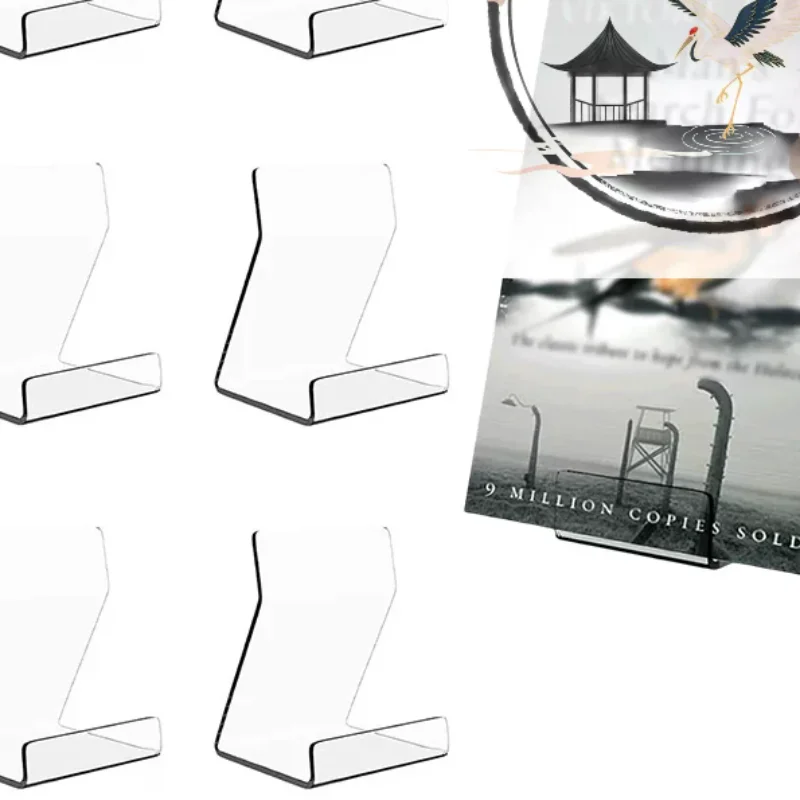 1/2/6 Pcs Transparent Display Stand Book For Shelf Desktop Bookshelf Acrylic Clear Storage Office