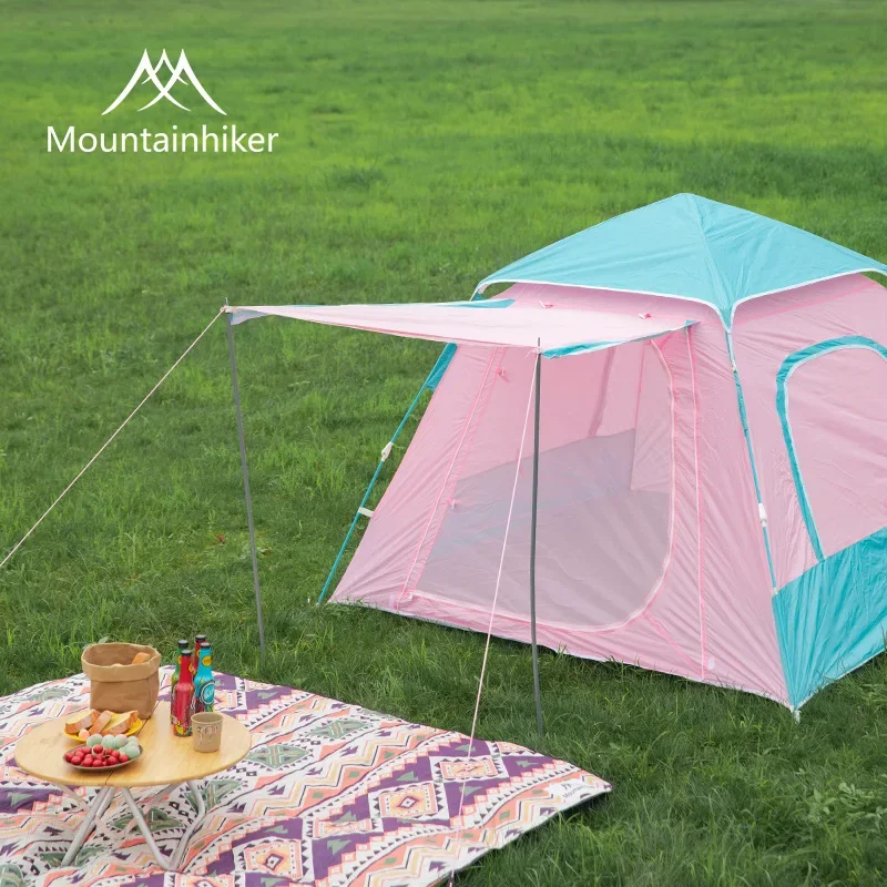 

Mountainhiker Outdoor Camping Tent Automatic Quick-open Beach Tent Park Picnic Waterproof Sunscreen Coating Silver Begonia Tent