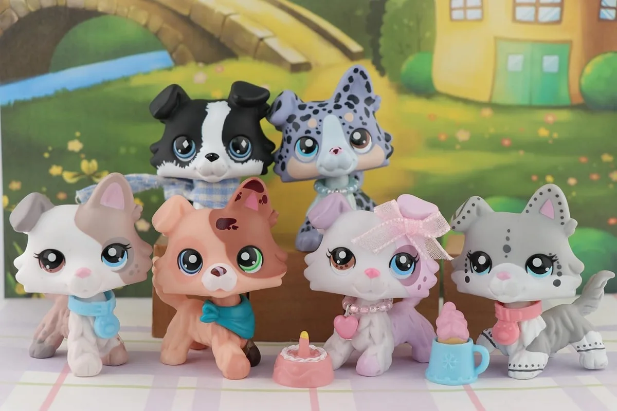 Pet Shop Collie Butter Vanilla Collie Ice Cream Different Eyes Collie Wapiti Shorthair Cat Custom With Mini Accessories Lot