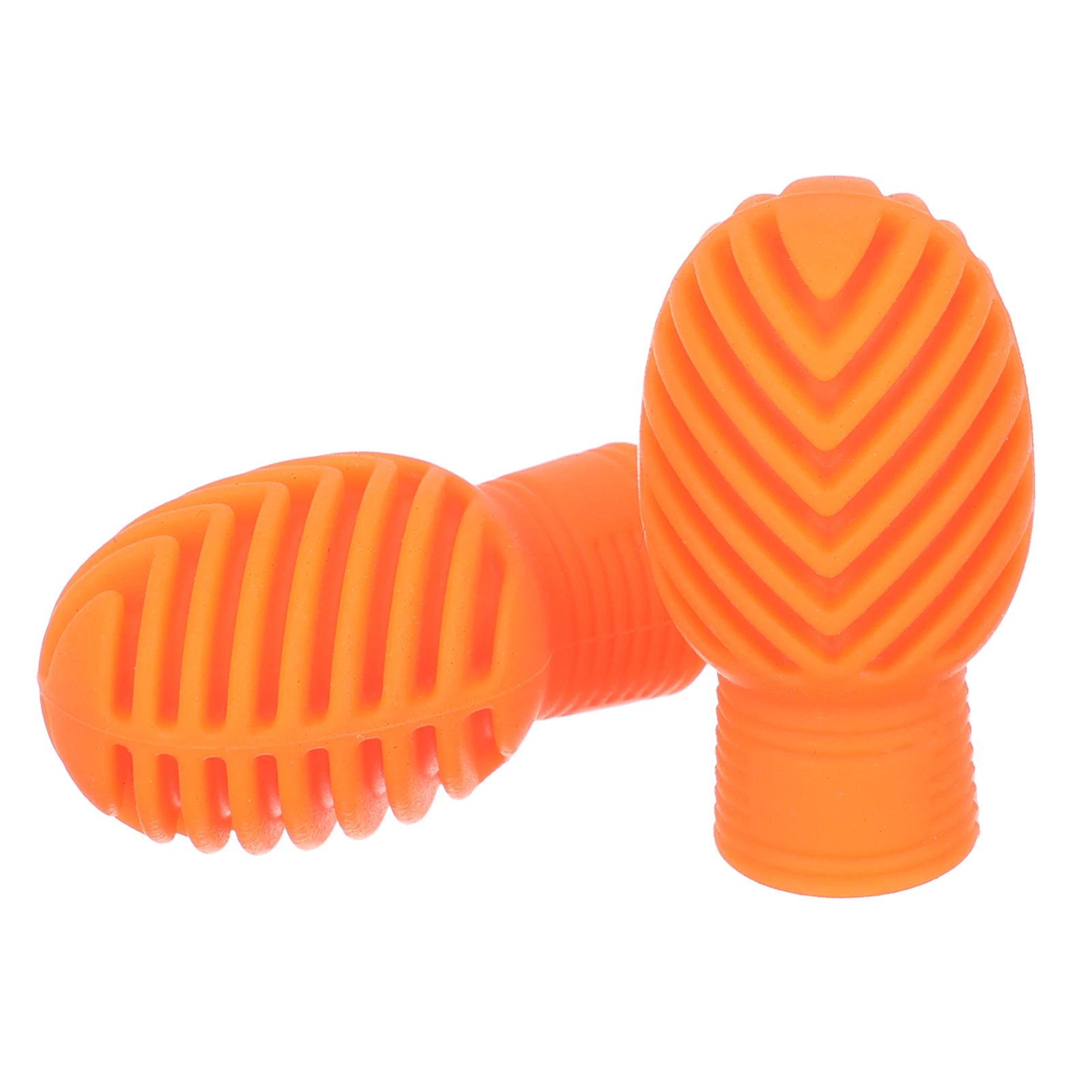 

2Pcs Orange Silicone Drumstick Protectors Lightweight Durable Mute Pads Drum Stick Caps Silent Covers Practice Accessories Small