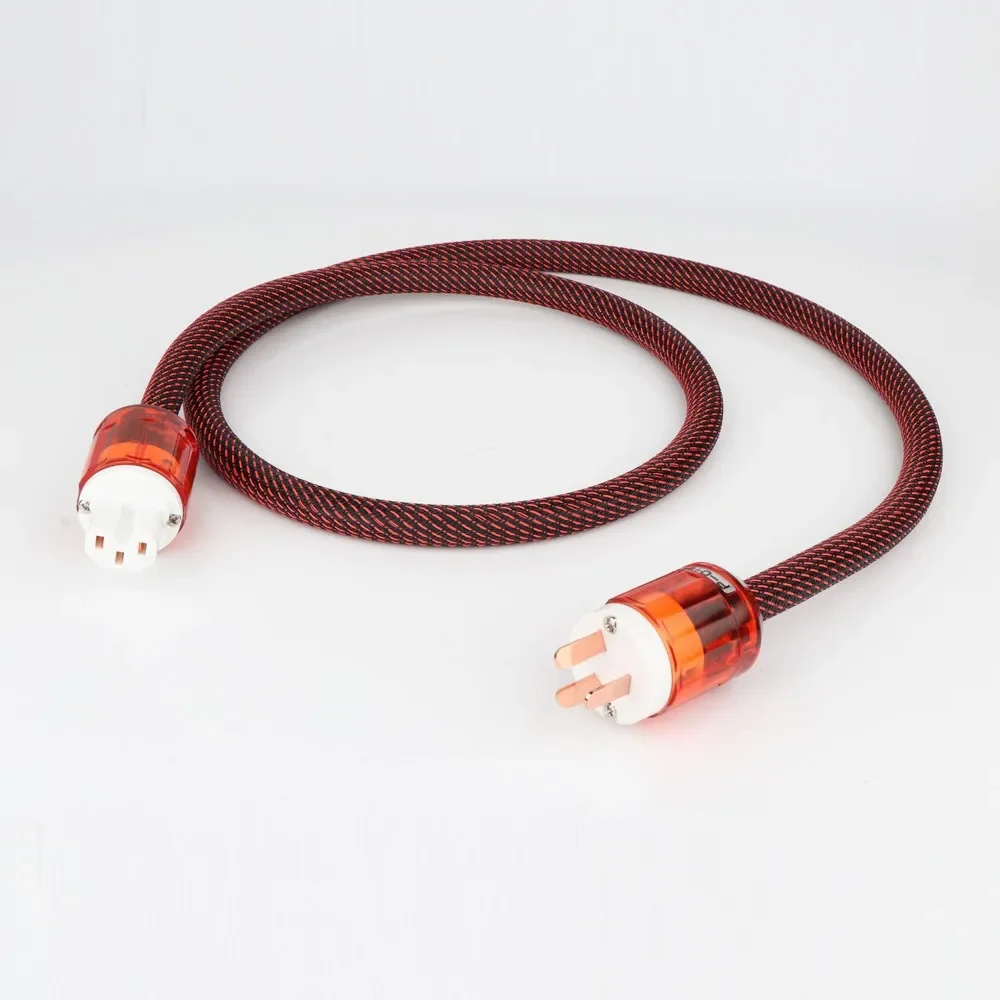 High Quality Pure Copper 3 Prong AU Power cable AC Audiophile Australia Plug IEC C13 Audiophile HIFI 240V