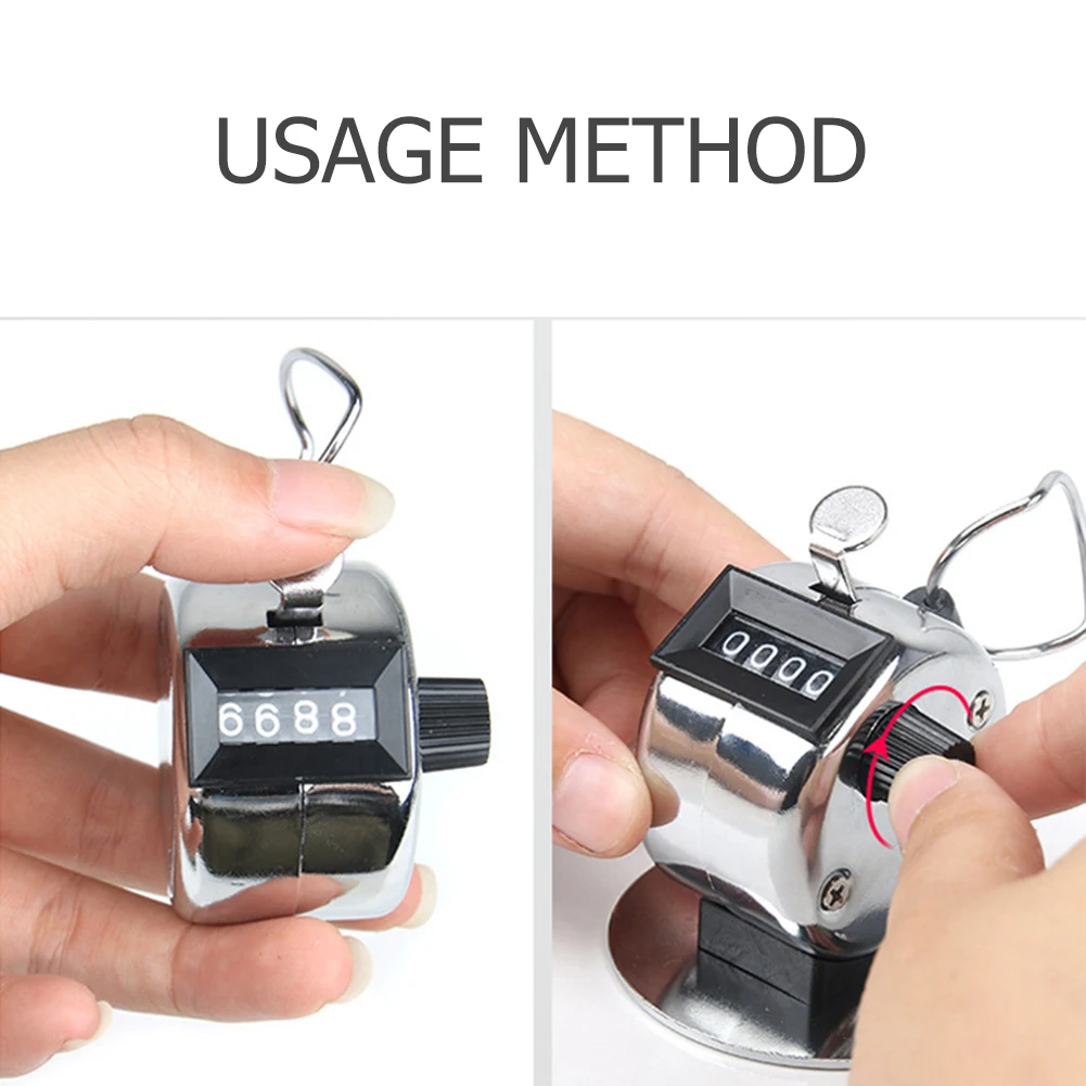 عرض عداد المسجل الإلكتروني 4 أرقام رقم صغير محمول دليل اضغط على عداد المسجل مع زر ميكانيكي