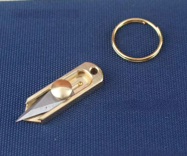 Ultra Small Titanium Utility Knife, EDC Tiny Knife Box/Package Opener with Stainless Steel Blade,Ultra Lightweight and Quality
