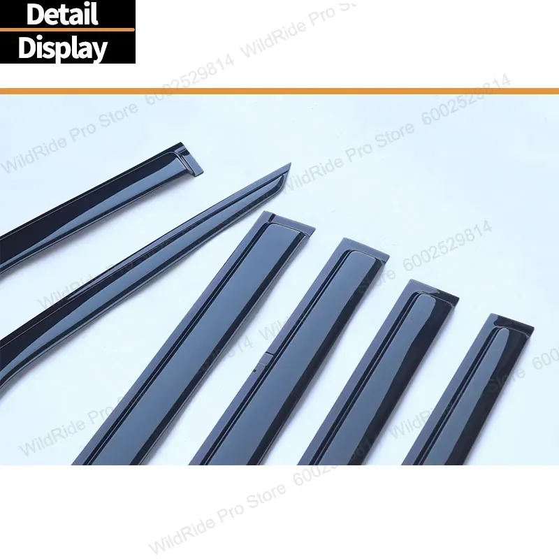 Window Visor Rain Guard for Equation Leopard Titanium 7 Thickened Window Eyebrows No Drill Installation Wholesale