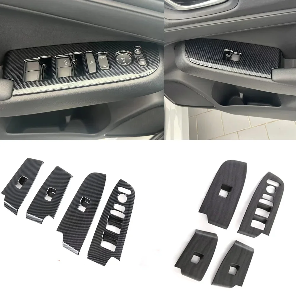 

Автомобильные аксессуары для Honda Vezel HR-V 2021 2022 Внутренняя крышка стеклоподъемника из углеродного волокна Внутренняя Рамка подлокотника