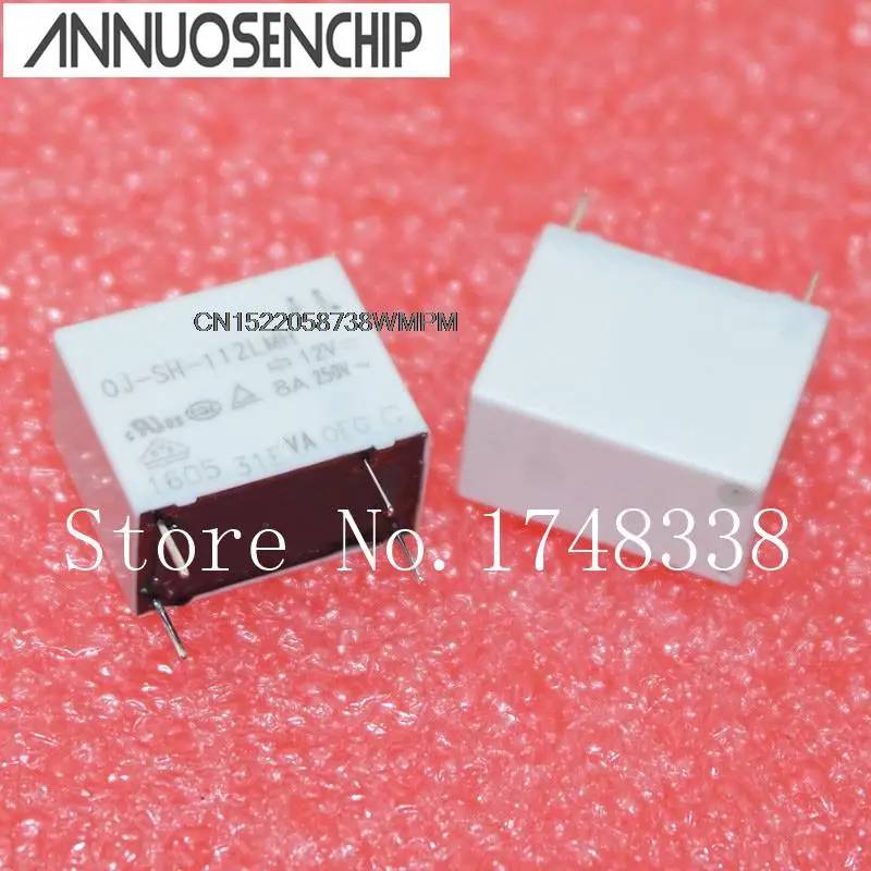 10PCS/lot New and Original Power relays  8A250VAC 4pin A group of normally open DIP OJ-SH-112LMH