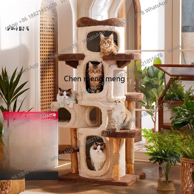X188 Cat climbing frame Tongtian column large cat tree nest jumping platform integrated household universal in all seasons