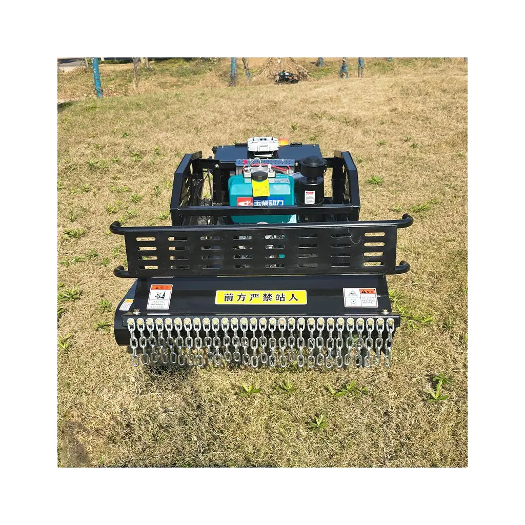 Customized High Power Diesel Field Mower Cutting Width 80cm 120cm for Farm Orchard Dam Industrial Control Crawler Mower