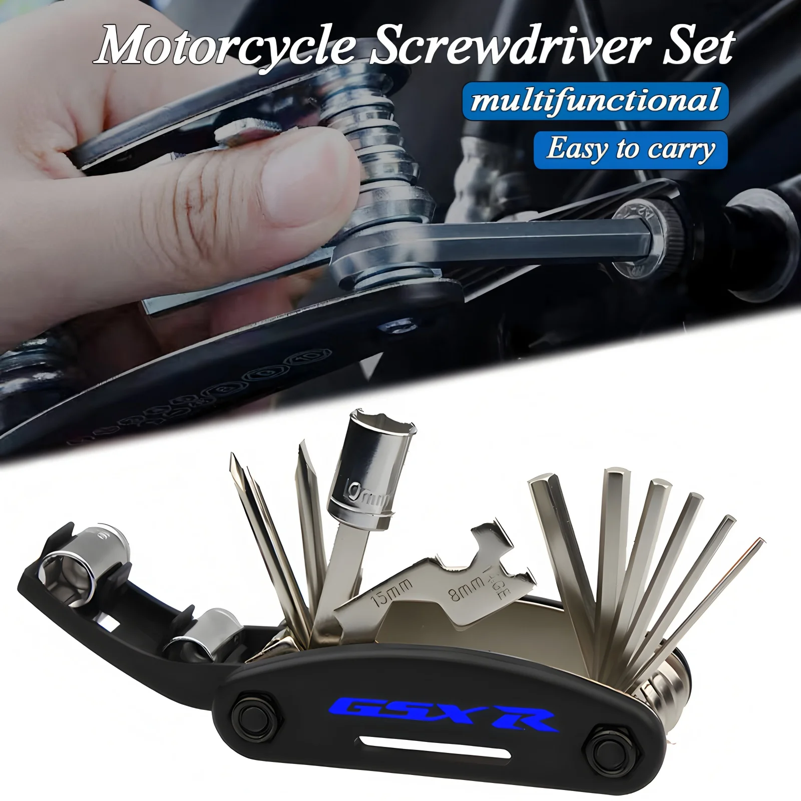 

For Suzuki GSXR 600 750 1000 GSX-R 600 750 1000 GSXS GSX1300R Accessories Multifunction Tool Portable Repair Screwdriver Set