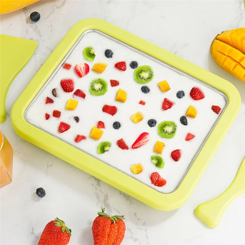 HIM-машина для замораживания йогурта из нержавеющей стали, машина для приготовления ледяного йогурта быстрого качения с 2 лопаточками, фруктовый сорбет для мороженого