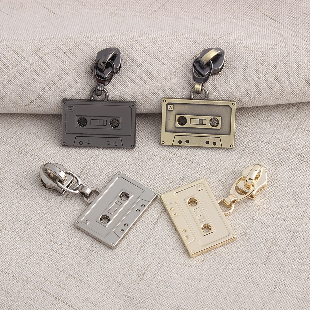 5# Zipper Sliders For Nylon Zipper Clothes Jacket Zipper Puller Metal Zips Heads Bag Zip Pulls Repair Kit Sewing Accessory