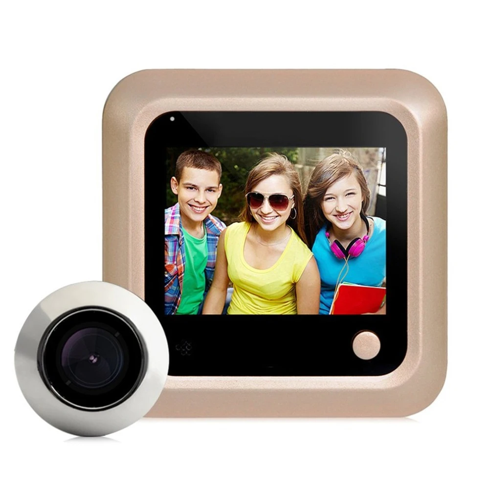 2.4 Inch LCD Digital Door Viewer 145 Degree Peephole Doorbell with Photo Storage Electronic Door Viewer for Home Security