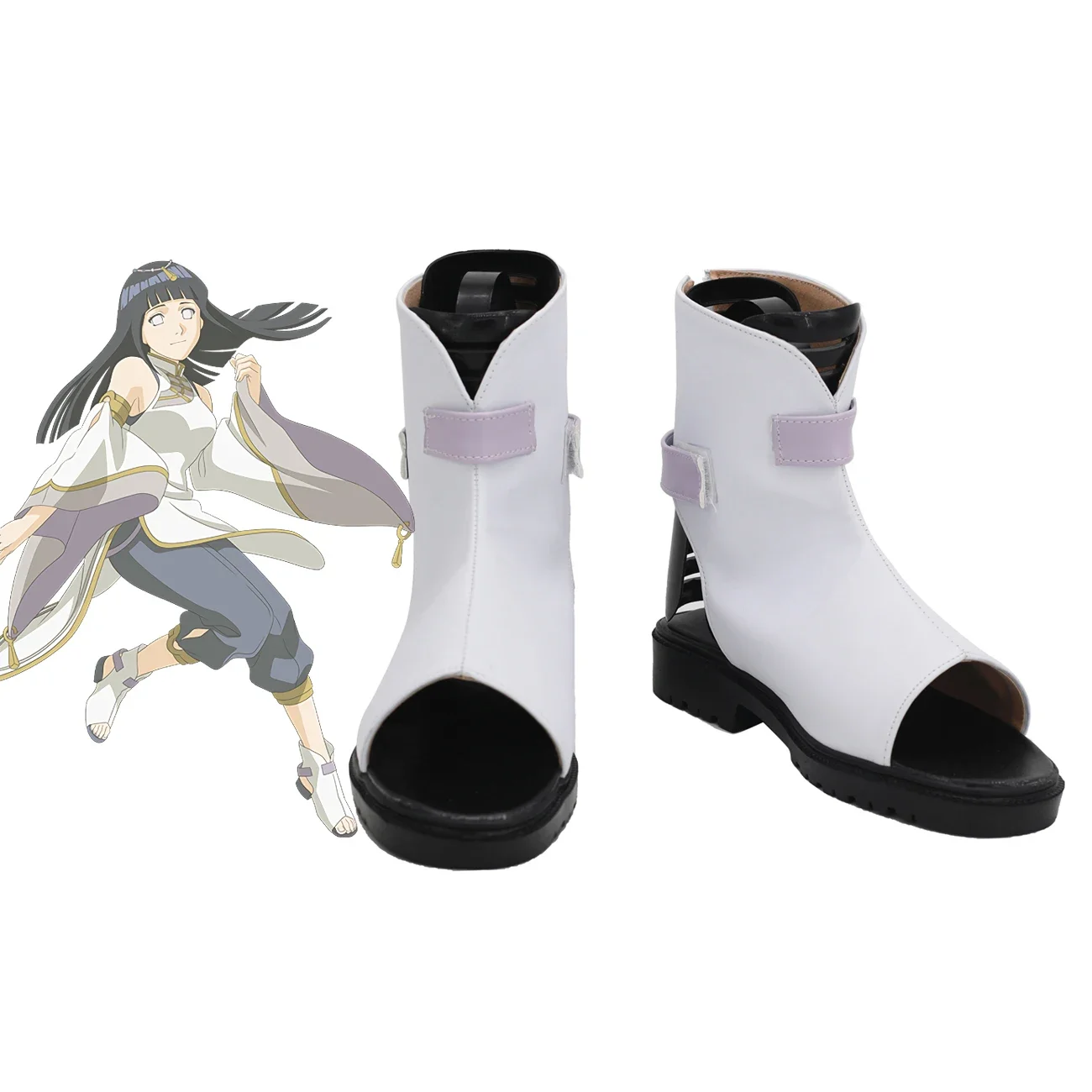 New Year Hinata Uzumaki Cosplay Boots White Sandals Custom Made