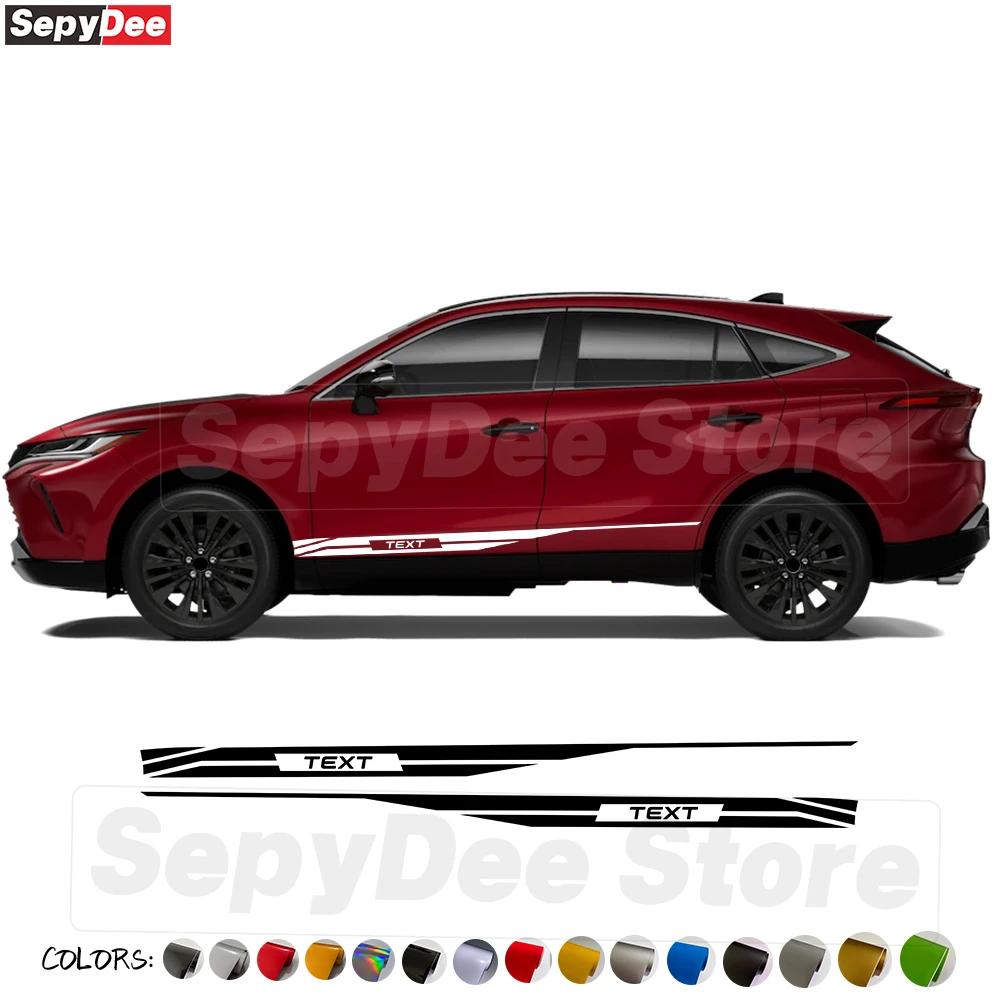 

Наклейки на боковую дверь автомобиля, 2 шт., для Toyota Venza, длинная полоса, аксессуары для тюнинга автомобиля