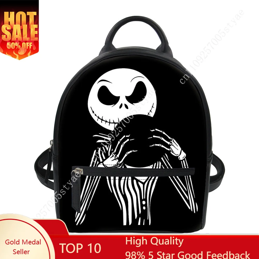 

Рюкзак Disney Jack Skellington Christmas Nightmare, сумка-кошелек Carter Schoolbags, двойная сумка через плечо, мини-рюкзак, кожаная дорожная сумка