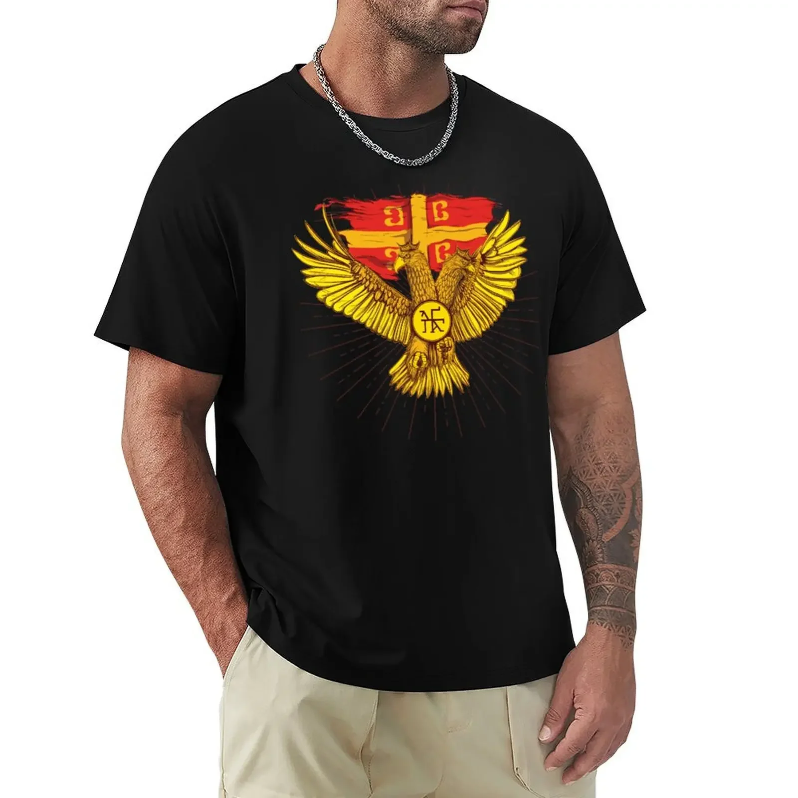 The Palaiologos double-headed eagle T-Shirt blacks customs design your own graphics mens t shirts top quality