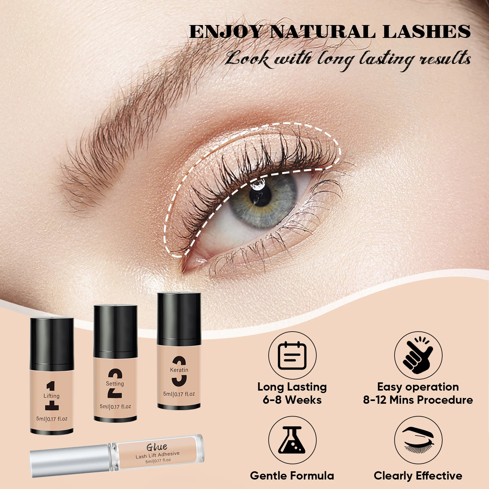 Libeauty Lash Lift And Brow Dye Tint Kit Lifting Eyelashes Brow Lamination Lash Lifting Set Eyes 5 To 8 Weeks Makeup Tools