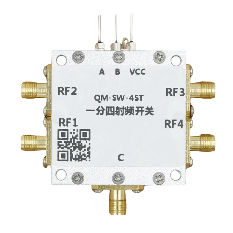 Interruptor RF de 0,1-6Ghz, interruptor RF SP4T, alto aislamiento, interruptor electrónico de microondas 1/4, interruptor RF