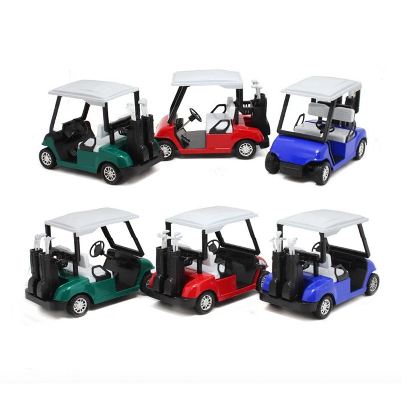 Golf Cart Golf Alloy Mini Model Golf Cart Super Pull Back Function Golf Cart Novelty Christmas Gift