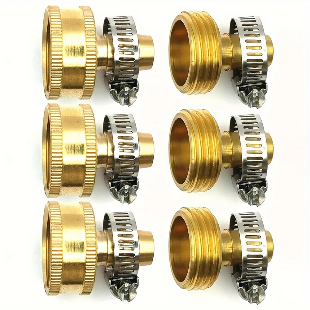 Brass Hose Fitting 1 2 GHT Connector Garden Watering Solid Brass Construction Leak-free Design Precision Fit For Garden Tap