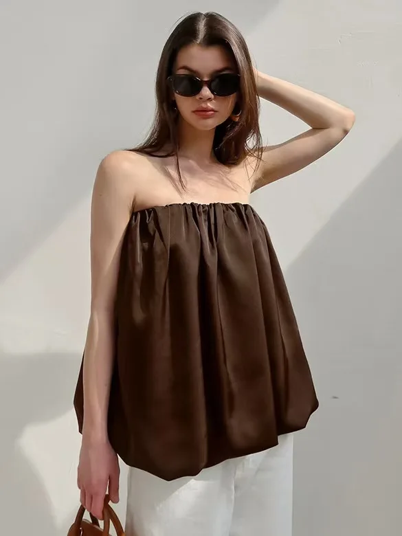 Top Sexy con tirantes para mujer, chaleco Svel de un solo hombro, Top Sexy en forma de H, ropa de abrigo de tela de poliéster Bal