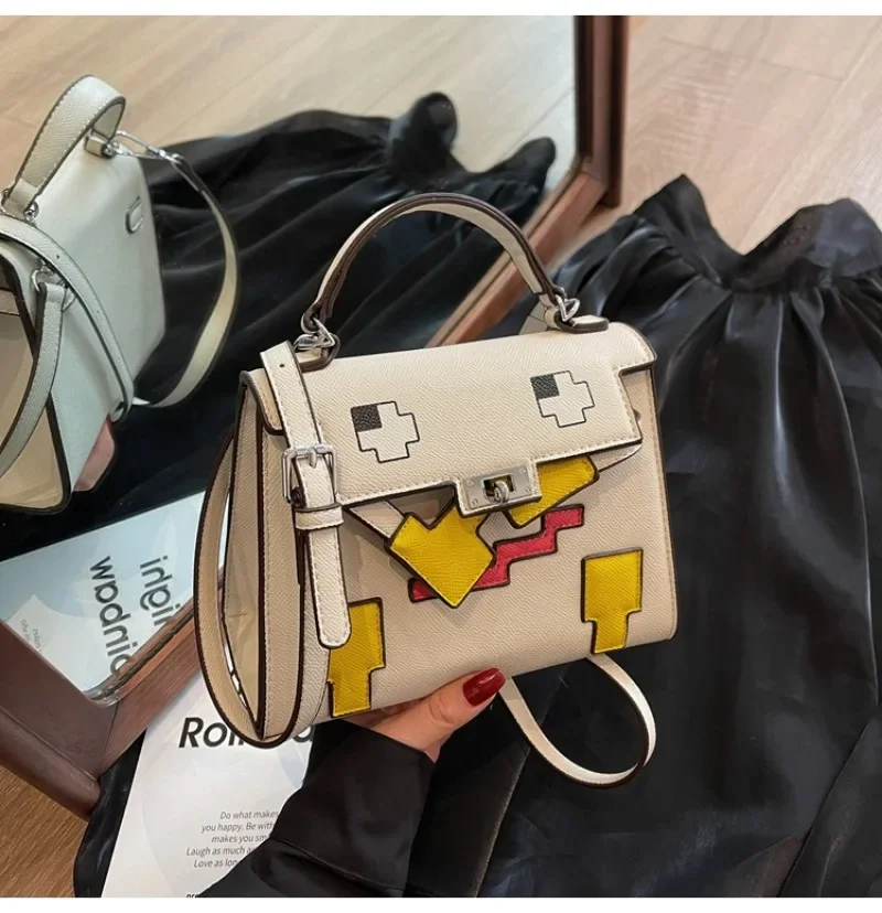 

Роскошная кожаная сумка через плечо большой вместимости — модный винтажный минималистичный дизайн для стильных женских модных аксессуаров