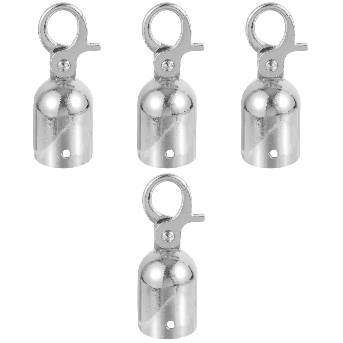 

4 Count Rope End Stop Fence Cord Lock Accessories Snap Hook Stopper Guardrail Cap Stainless Steel Metal