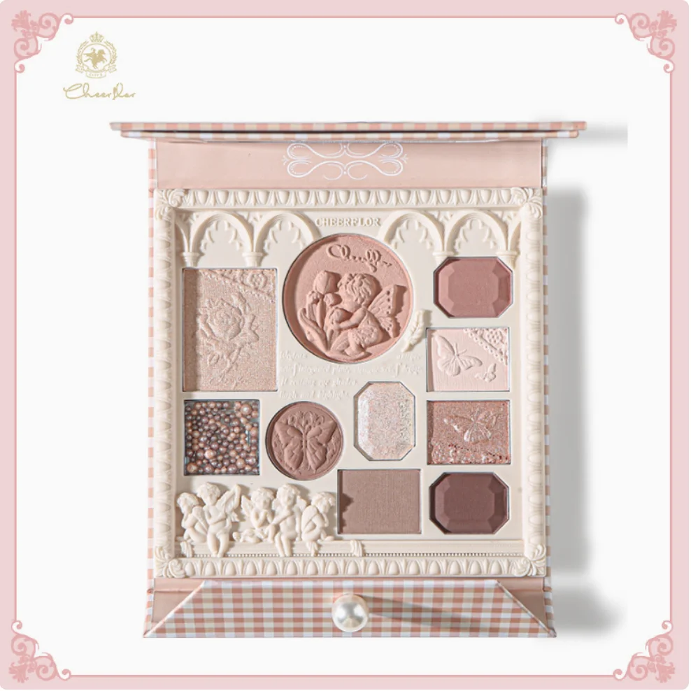 

Палитра теней для век Cheerflor Angel Relief Earth Color: хайлайтер, румяна, тени для век — всё в одном, матовый натуральный цвет, для макияжа.