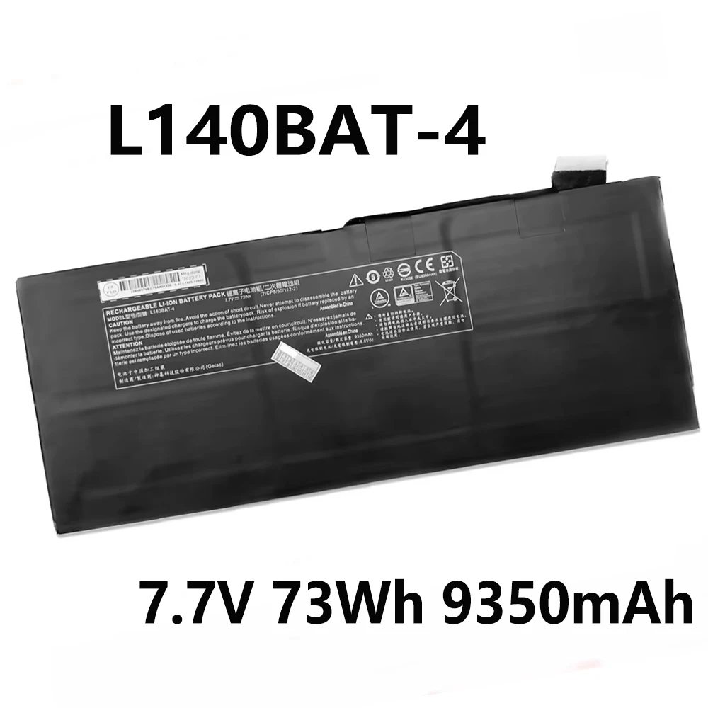 

L140BAT-4 7,7 В 73 Втч 9350 мАч аккумулятор для ноутбука Clevo L140CU L141CU для Schenker VIA 14 конец 2020 6-87-L140S-32B01