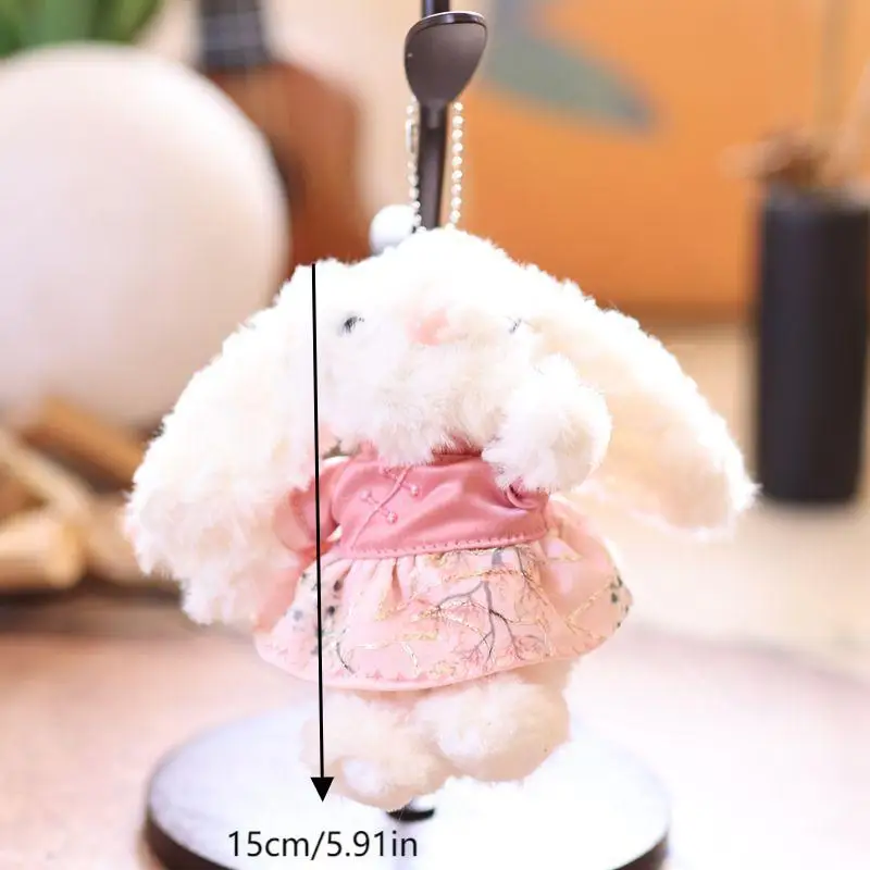 15 سنتيمتر الكرتون الأرنب ألعاب من نسيج مخملي لينة محشوة الأرنب دمية المفاتيح قلادة حقيبة Charms ظهره معلقة الديكور هدايا عيد الميلاد #5