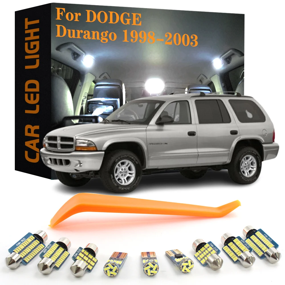 10pcs Canbus Car Accessories LED Indoor Lamps For Dodge Durango 1998 1999 2000 2001 2002 2003 2004 2005 2006 2007 2008 2009 2010