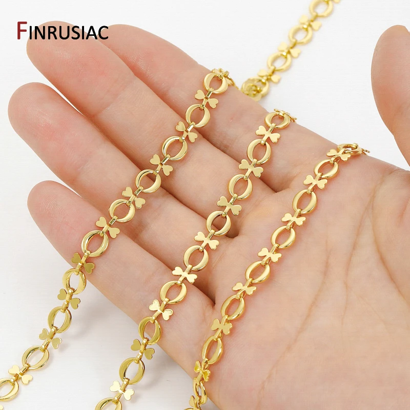 

18-каратное позолоченное латунное круглое колесо с бантом, толстая объемная кабельная цепочка для DIY, аксессуары для изготовления ювелирных изделий ручной работы, оптовая продажа