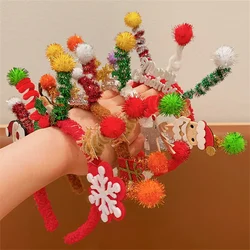 Christmas Headband Kids Adult Santa Claus Elk Xmax Tree Hair Accessories Photo Props Christmas Decoration 2024 New Year Gifts
