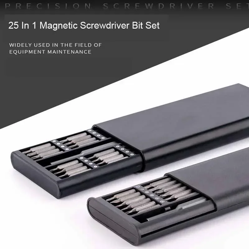 25ใน1ไขควงความแม่นยำชุดแม่เหล็กสกรู Driver Bits Kit แบบพกพา PC โทรศัพท์สมาร์ทคอมพิวเตอร์ซ่อมเครื่องมือ