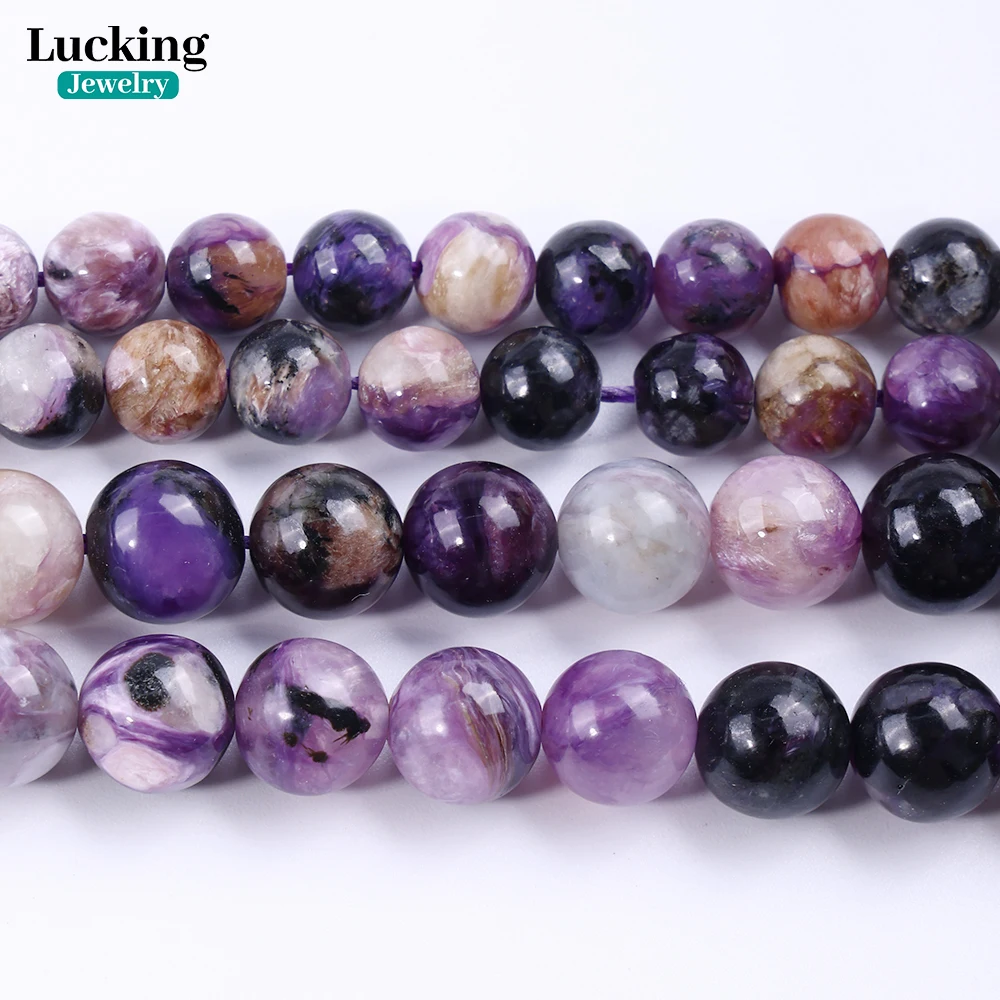 

Natural Russian Charoite 7-9mm Strand Beads for Jewelry Making DIY Handmade, Healing Crystal , Spiritual Energy Crafts