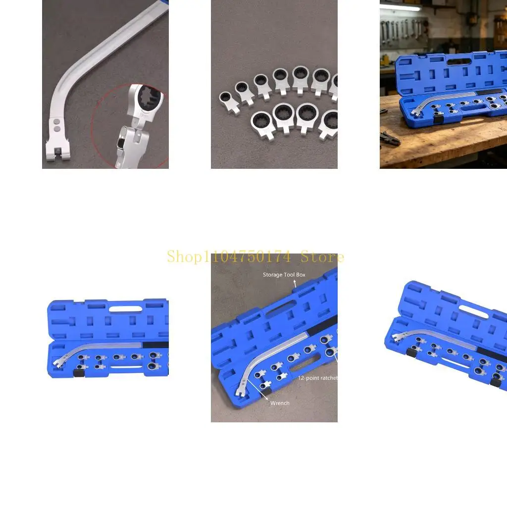 Long Handle Belt Tool, Metal Head Set, Storage Case, and Tight Access Vehicle Maintenance Use Top Sale