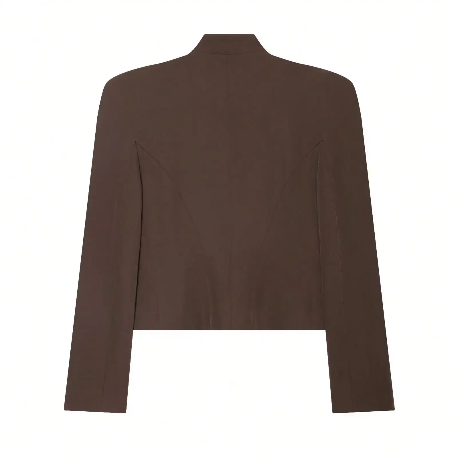 HH Damen Retro Langarm Freizeitjacke mit Stehkragen, Modische Sommer-Strandjacke, Schlanke Jacke mit Verdeckten Knöpfen – Detail 3