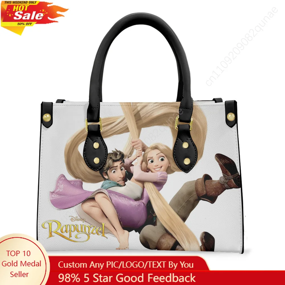 

Disney Pascal Rapunzel Chameleon Tote Bag Purse Street Womens Mens Text Image PU Leather Handbag Business Shopping Gift Bags