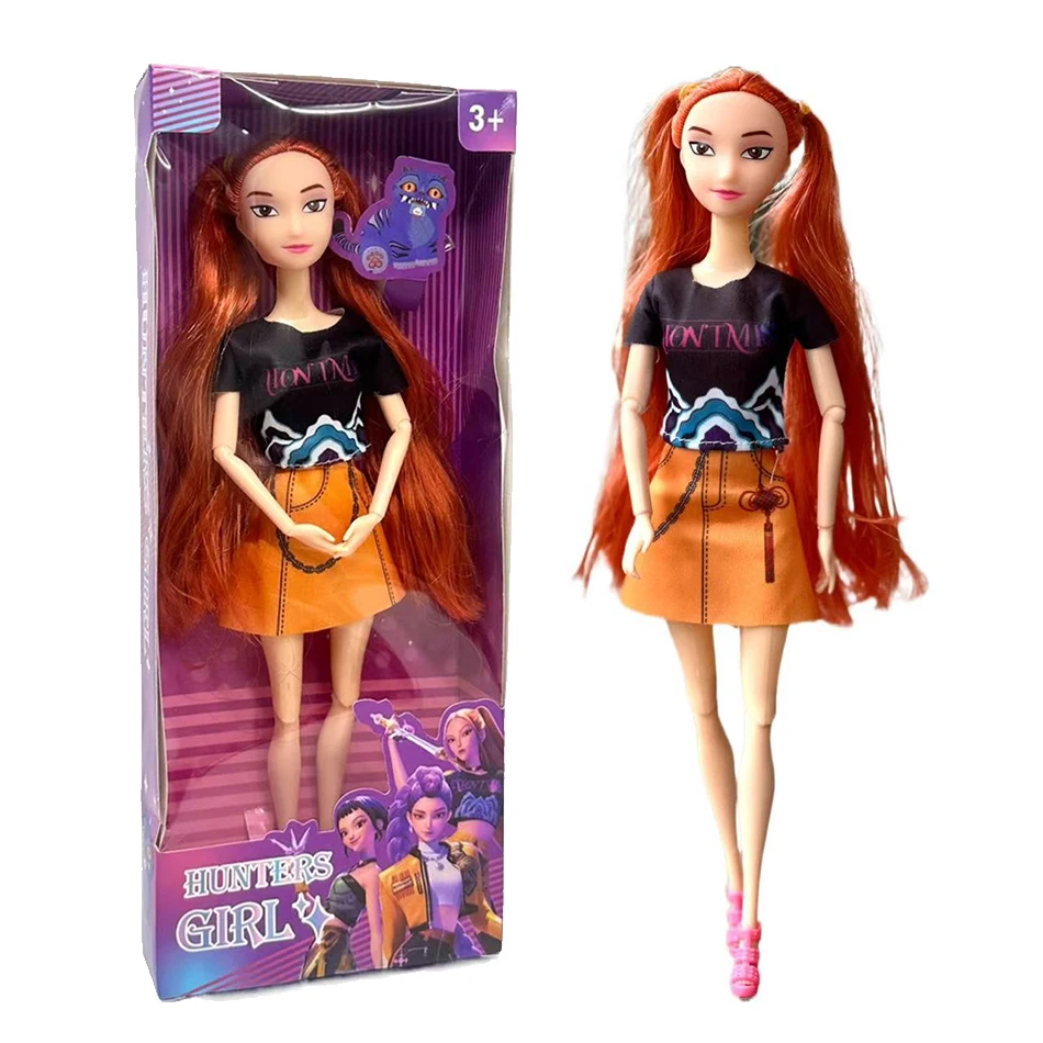 11in Kpop Demon Hunters Vinyl Figurines New K-POP Demon Slayer Miniatures Doll Lumimila Zoey Desktop Ornament Decoration Gifts